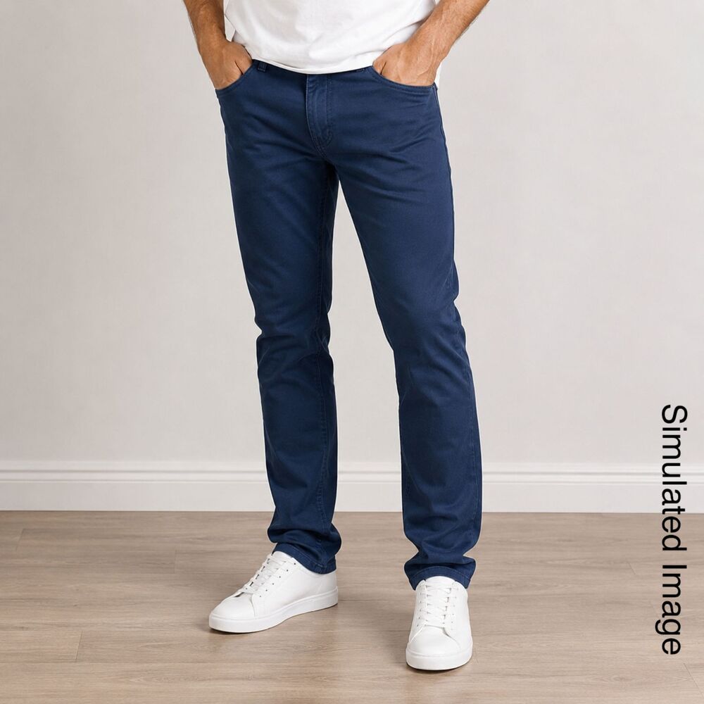 Buffalo David Bitton Archer Slim Stretch Pants Mens 32x29.5 Blue 5 Pocket